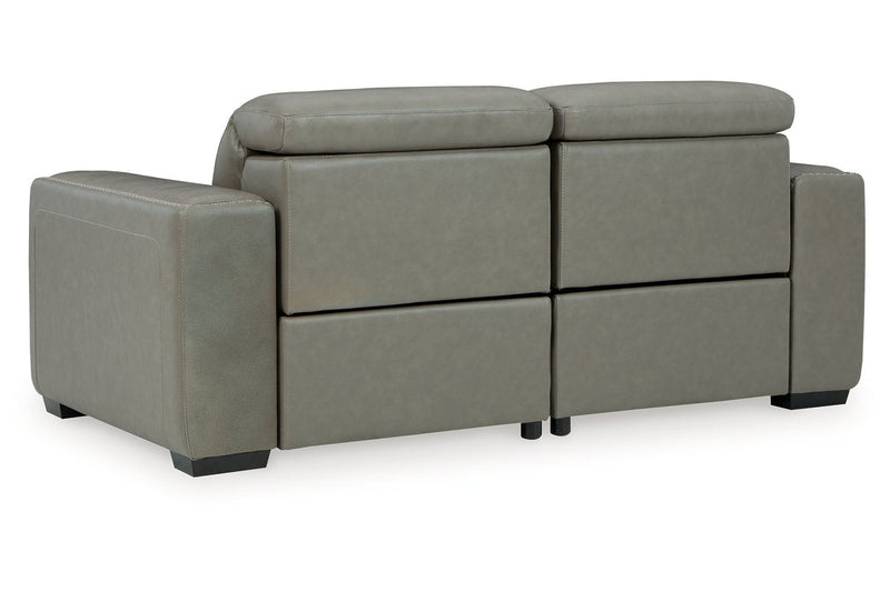 [EXCLUSIVE] Correze Gray 2 - Piece Power Reclining Sectional Loveseat - Lara FurniturePower Reclining Loveseat