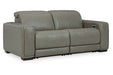 [EXCLUSIVE] Correze Gray 2 - Piece Power Reclining Sectional Loveseat - Gate FurniturePower Reclining Loveseat