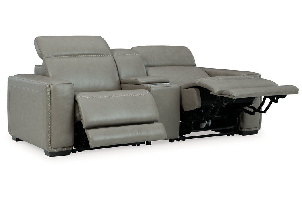 [EXCLUSIVE] Correze Gray 3 - Piece Power Reclining Sectional Loveseat - Gate FurniturePower Reclining Loveseat