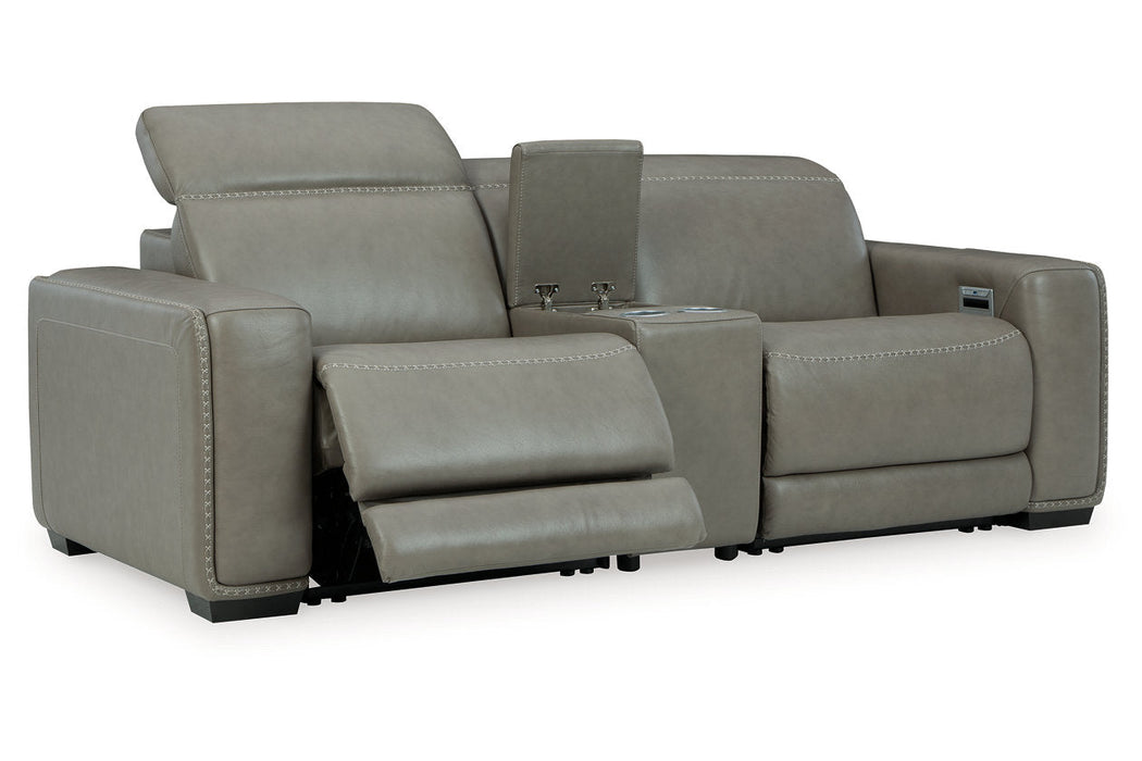 [EXCLUSIVE] Correze Gray 3 - Piece Power Reclining Sectional Loveseat - Gate FurniturePower Reclining Loveseat