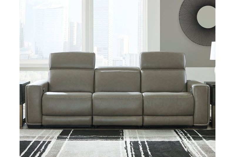 [EXCLUSIVE] Correze Gray 3 - Piece Power Reclining Sofa - Lara FurniturePower Reclining Sofa