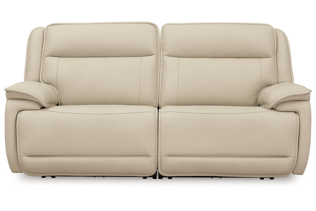 [EXCLUSIVE] Double Deal Almond 2 - Piece Power Reclining Loveseat Sectional - Gate FurniturePower Reclining Loveseat