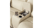 [EXCLUSIVE] Double Deal Almond 2 - Piece Power Reclining Loveseat Sectional with Console - Lara FurniturePower Reclining Loveseat