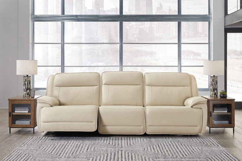 [EXCLUSIVE] Double Deal Almond 3 - Piece Power Reclining Sofa Sectional - Lara FurniturePower Reclining Sofa