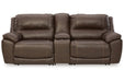 [EXCLUSIVE] Dunleith Chocolate 3 - Piece Power Reclining Loveseat with Console - Gate FurniturePower Reclining Loveseat