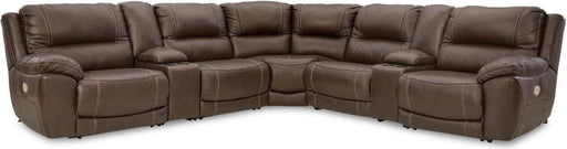 [EXCLUSIVE] Dunleith Chocolate 7 - Piece Power Reclining Sectional - Gate FurnitureReclining Sectional