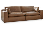 [EXCLUSIVE] Emilia Caramel Leather 2 - Piece Loveseat - Gate FurnitureLoveseat