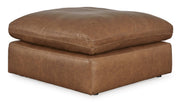 [EXCLUSIVE] Emilia Caramel Leather 3 - Piece Modular Sectional with Ottoman - Lara FurnitureSectional