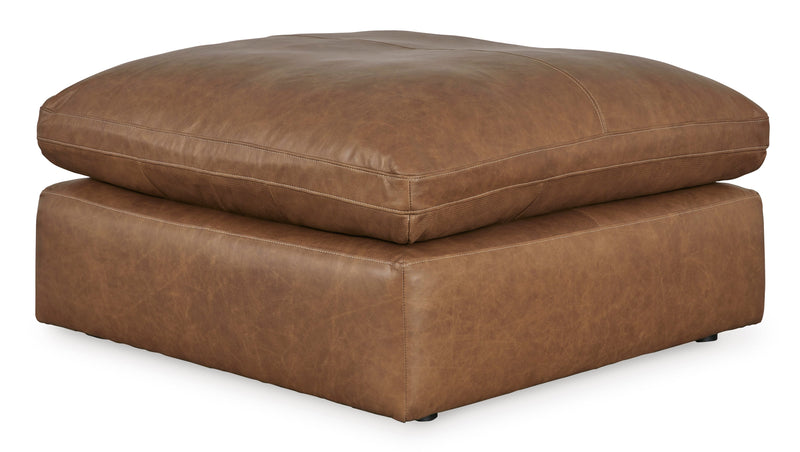 [EXCLUSIVE] Emilia Caramel Leather 3 - Piece Modular Sectional with Ottoman - Lara FurnitureSectional