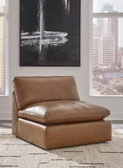 [EXCLUSIVE] Emilia Caramel Leather 3 - Piece Sofa - Lara FurnitureSectional