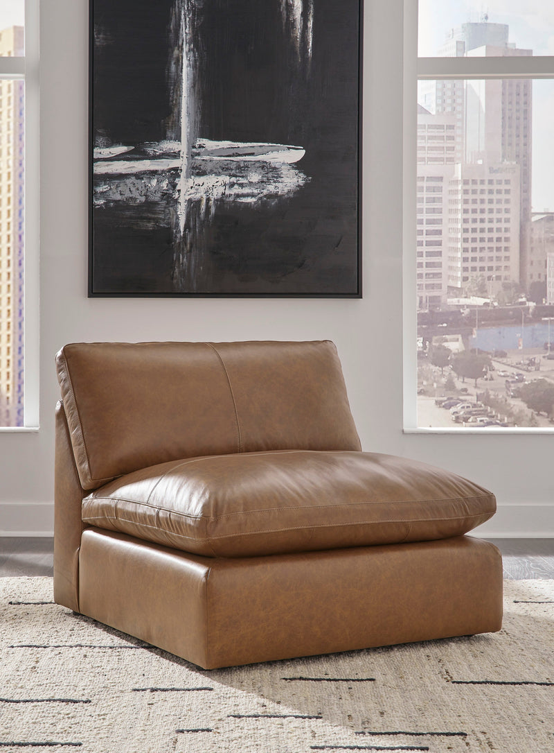 [EXCLUSIVE] Emilia Caramel Leather 3 - Piece Sofa - Lara FurnitureSectional