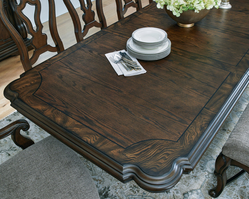 [EXCLUSIVE] Maylee Dark Brown Dining Table and 4 Chairs - Lara FurnitureDining Room Set