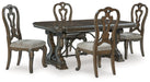[EXCLUSIVE] Maylee Dark Brown Dining Table and 4 Chairs - Gate FurnitureDining Room Set