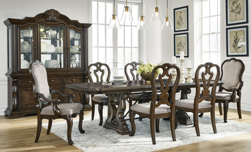 [EXCLUSIVE] Maylee Dark Brown Dining Table and 6 Chairs - Gate FurnitureDining Room Set