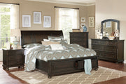 Begonia Grayish Brown Sleigh Storage Platform Bedroom Set - Lara FurnitureBedroom Set