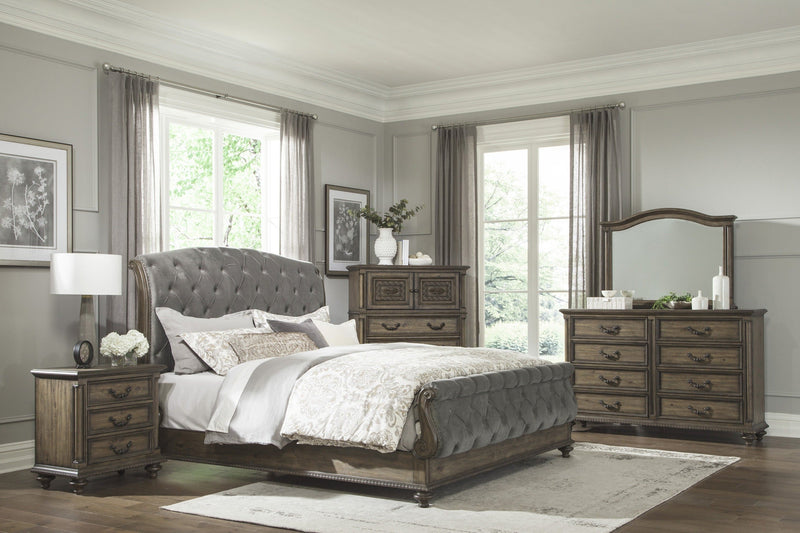 Rachelle Weathered Pecan Bedroom Set - Lara FurnitureBedroom Set