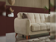Fabia Convertible Loveseat in Beige - 200-ELIF-FAB-A412-2