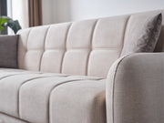 Fabia Convertible Loveseat in Cream - 200-ELIF-FAB-A413-2