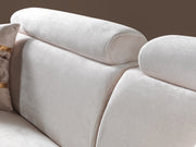 Fabiana Ivory Velvet Sofa - FABIANAIV-S