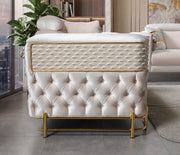 Fabiana Ivory Velvet Sofa & Loveseat - FABIANAIV-SL