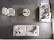Fabiana Ivory Velvet Sofa & Loveseat - FABIANAIV-SL