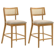 Fabra Cane Back Counter Height Chair Honey Wheat (Set of 2) - 190189