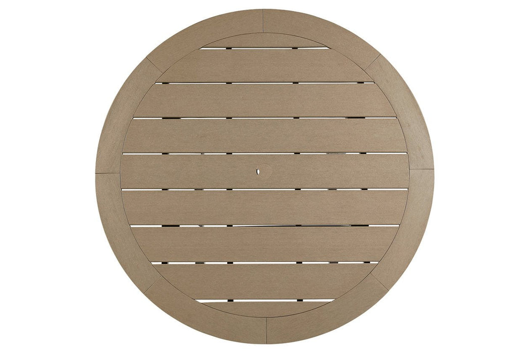 Fairen Trail Black/Driftwood Bar Table - Gate FurniturePub Table