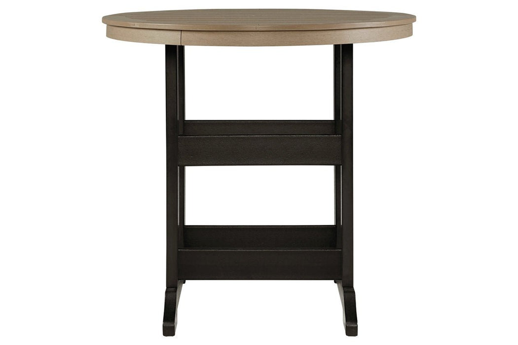 Fairen Trail Black/Driftwood Bar Table - Gate FurniturePub Table