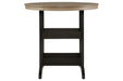 Fairen Trail Black/Driftwood Bar Table - Gate FurniturePub Table