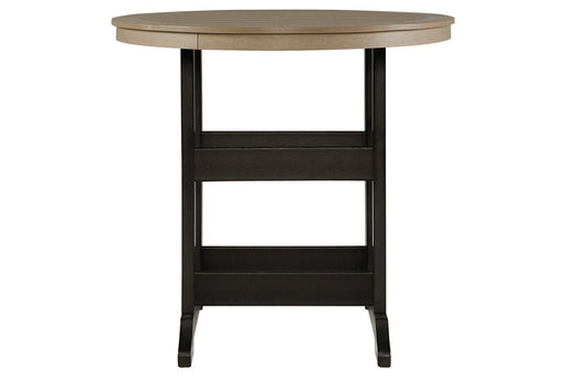 Fairen Trail Black/Driftwood Bar Table - Gate FurniturePub Table