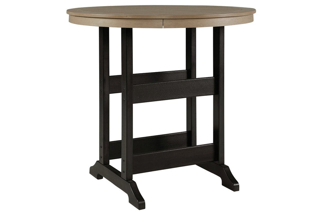 Fairen Trail Black/Driftwood Bar Table - Gate FurniturePub Table