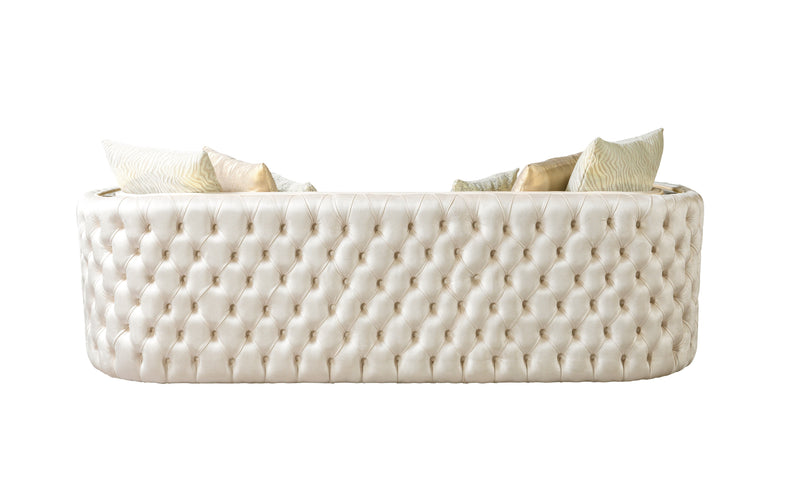 Fanci Ivory Velvet Sofa & Loveseat - FANCIIVORY-SL