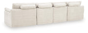 Fannin Ivory 4-Piece Sectional with Ottoman - PC84304S1