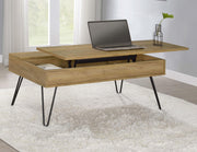 Fanning Engineered Wood Lift Top Coffee Table Golden Oak - 723368