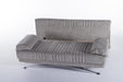 Fantasy 3 Seat Sleeper (Valencia Grey Plain Fabric) 1 Piece - Gate FurnitureSleeper Sofa