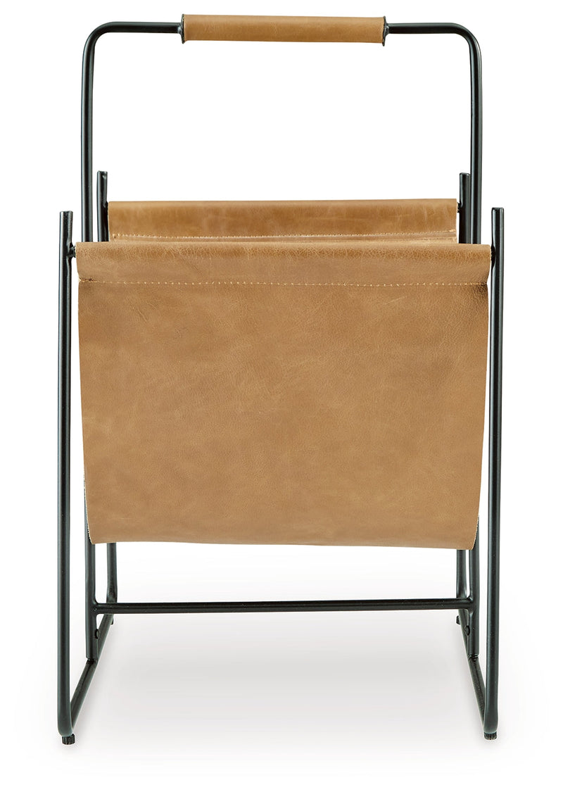 Faronworth Brown/Black Magazine Rack - A4000668