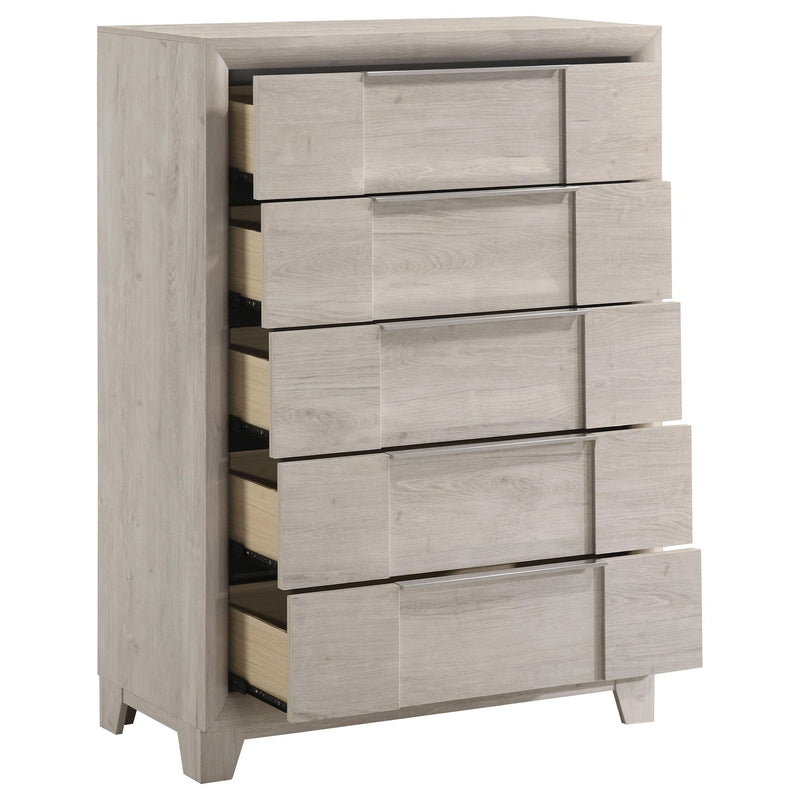 Farre 5-drawer Chest of Drawers Washed Grey - 225115