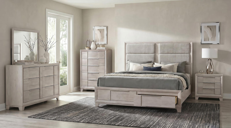 Farre 5-drawer Chest of Drawers Washed Grey - 225115