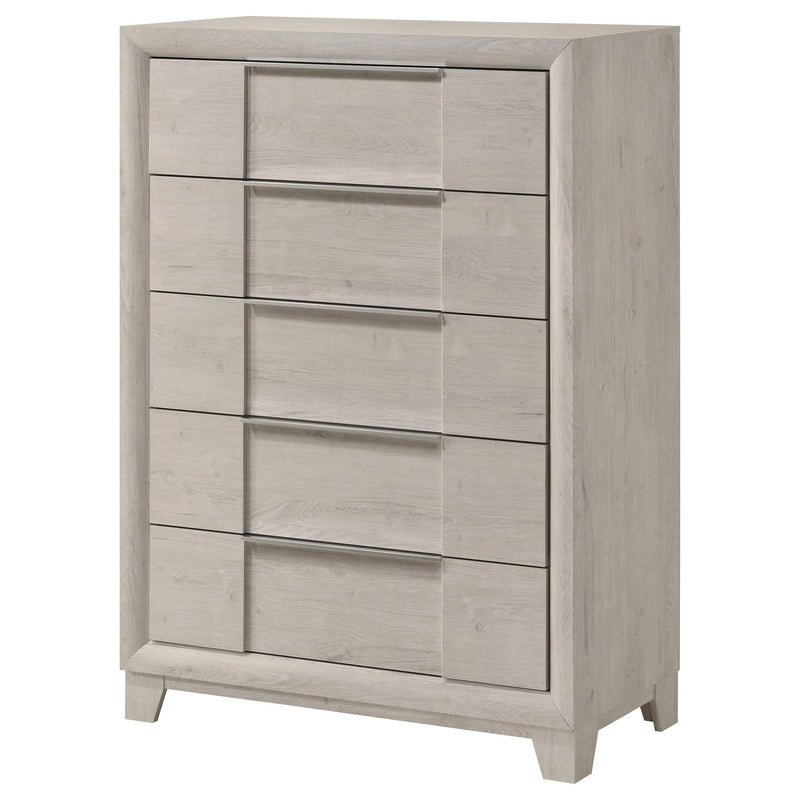 Farre 5-drawer Chest of Drawers Washed Grey - 225115