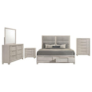 Farre 5-piece Eastern King Bedroom Set Washed Grey - 225110KE-S5