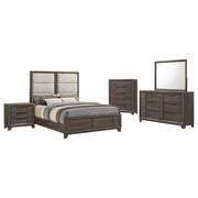 Farre 5-piece Queen Bedroom Set Dark Brown - 225321Q-S5