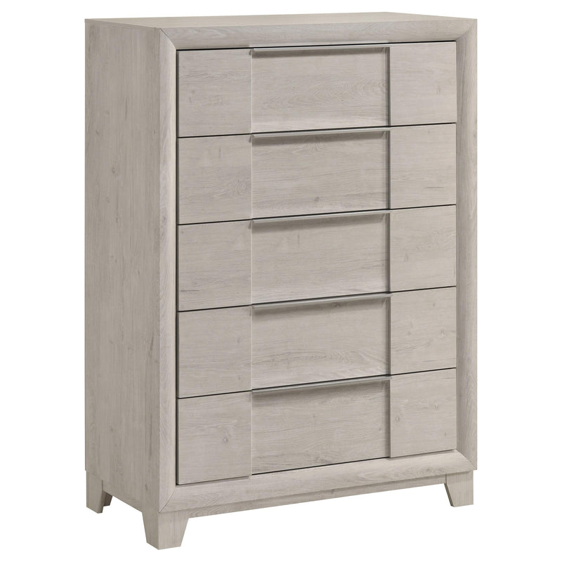 Farre 5-piece Queen Bedroom Set Washed Grey - 225110Q-S5