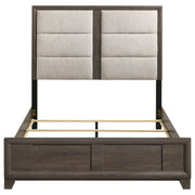 Farre 5-piece Queen Upholstered Bedroom Set Dark Brown / Beige - 225321Q-S5