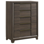 Farre 5-piece Queen Upholstered Storage Bedroom Set Dark Brown / Beige - 225320Q-S5