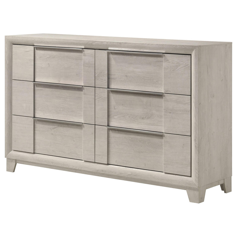 Farre 6-drawer Dresser Washed Grey - 225113