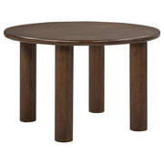 Faulkner 48-inch Round Wood Dining Table Brown Oak - 115600