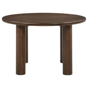 Faulkner 48-inch Round Wood Dining Table Brown Oak - 115600