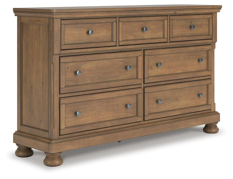 Feddinger California King Panel Bed with Dresser in Medium Brown - PKG022330