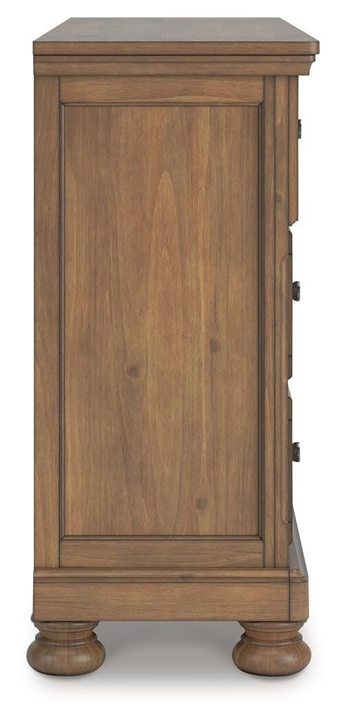 Feddinger California King Panel Bed with Dresser in Medium Brown - PKG022330