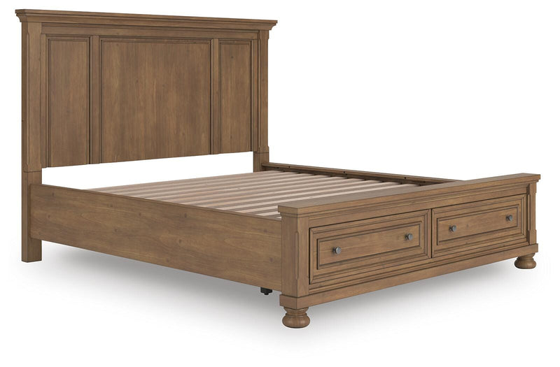 Feddinger California King Panel Storage Bed, Dresser and Nightstand - PCB779B20